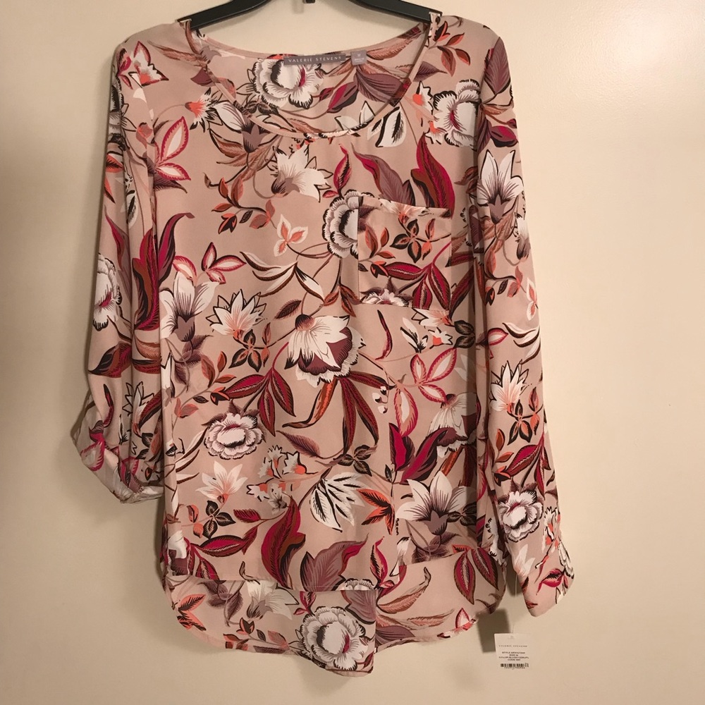 Blouse Valerie Stevens size M hi Lo floral print